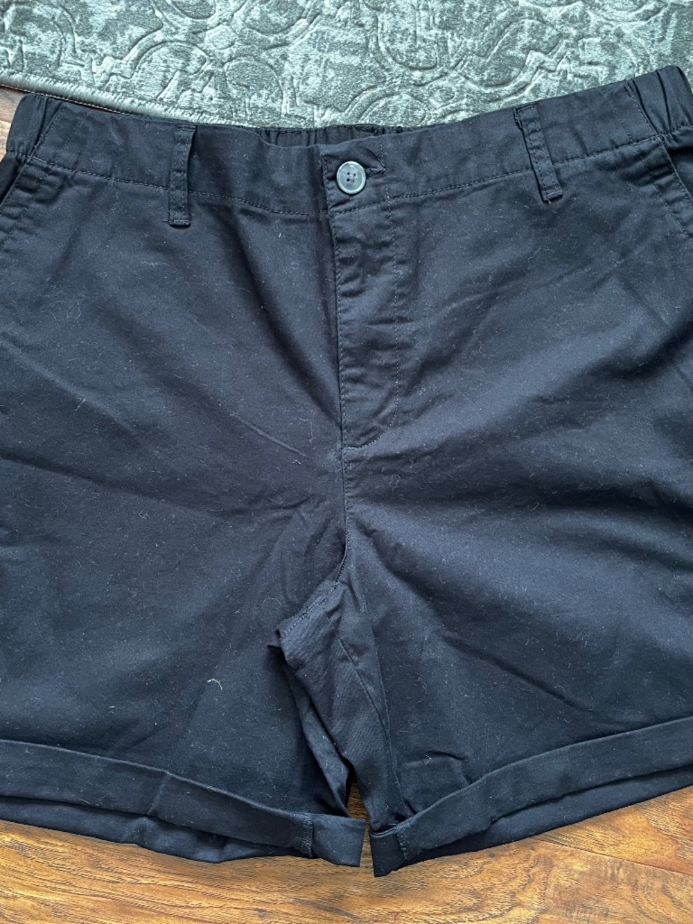 Black chino shorts